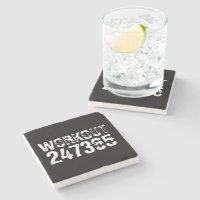 Worn out and scratched text Workout 247365 white