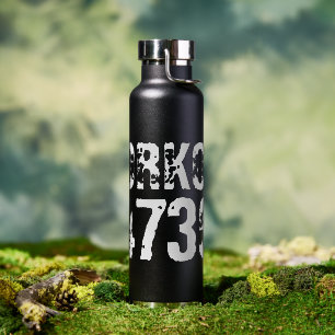 Worn out and scratched text Workout 247365 white Water Bottle
