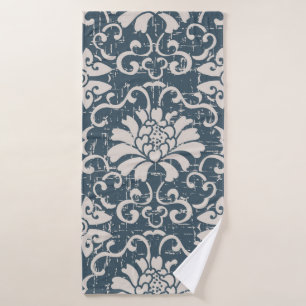 Worn out antique seamless background botanic spira bath towel
