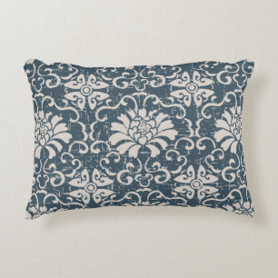 Worn out antique seamless background botanic spira decorative cushion