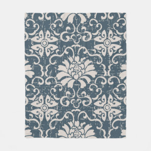 Worn out antique seamless background botanic spira fleece blanket