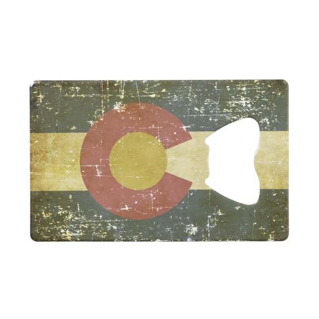 Worn Patriotic Colorado State Flag (Front (Horizontal))