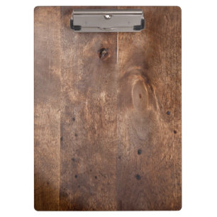 Worn pine board clipboard