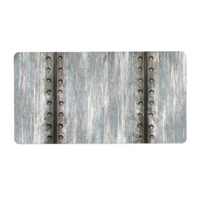 Worn Riveted Metal Grunge Textured (Front)