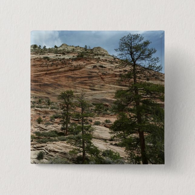 Worn Rock Walls in Zion National Park 15 Cm Square Badge (Front)