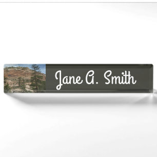 Worn Rock Walls in Zion National Park Nameplate