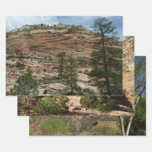 Worn Rock Walls in Zion National Park Wrapping Paper Sheet