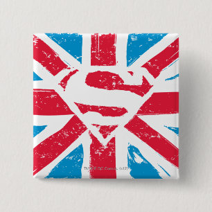 Worn S-Shield Over Flag 15 Cm Square Badge