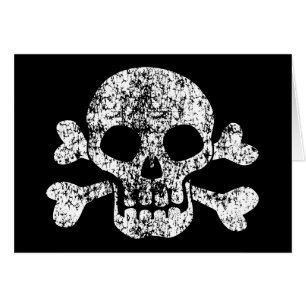 Worn Skull and Crossbones