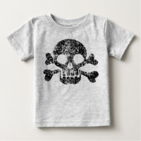 Worn Skull and Crossbones