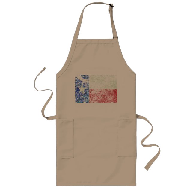 Worn Texas Flag Long Apron (Front)