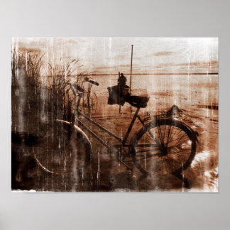 Worn Vintage Bicycle Photograph Poster