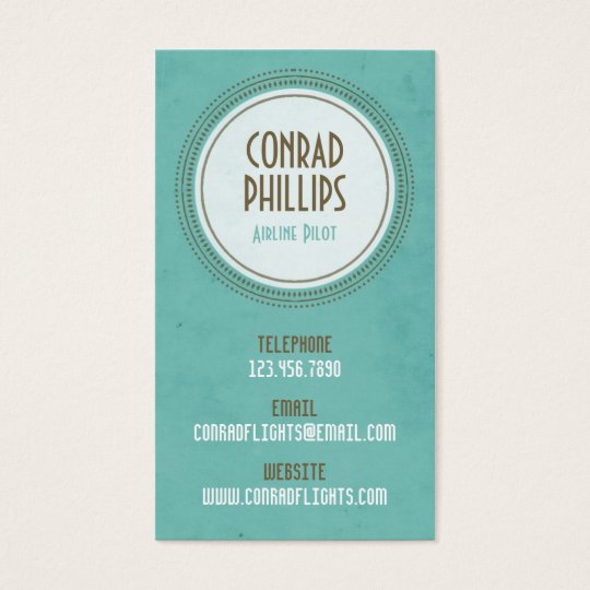Worn Vintage Circle Graphic - Style 1 Business Card