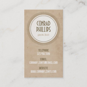Worn Vintage Circle Graphic - Style 3 Business Card