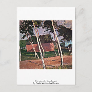 Worpsweder Landscape By Paula Modersohn-Becker Postcard