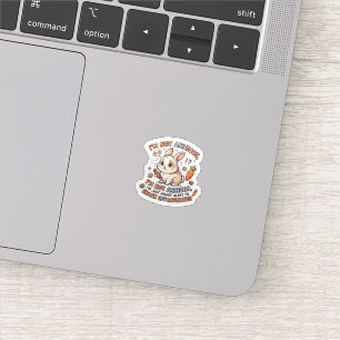 Worried Bunny Snack Alert Sticker