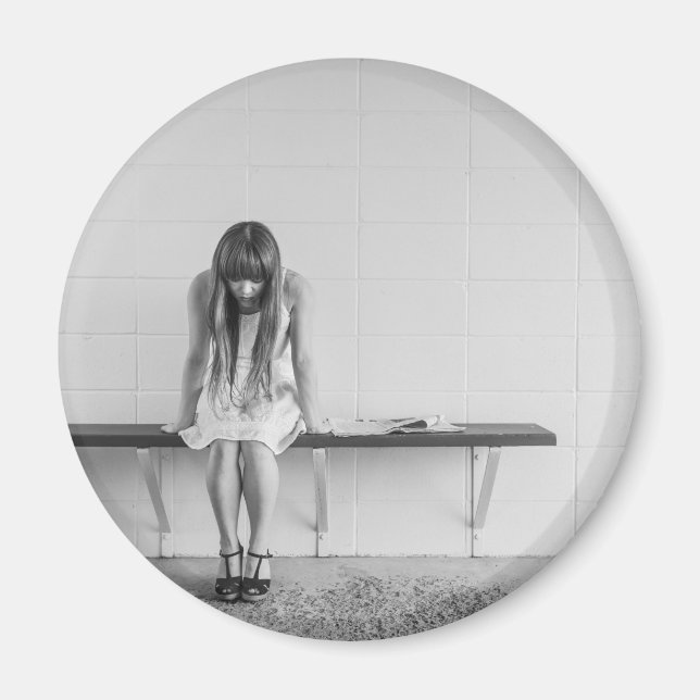 Worried Girl Magnet (Front)