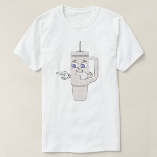 Worried Shaker Cup Anxious Mascot T-Shirt
