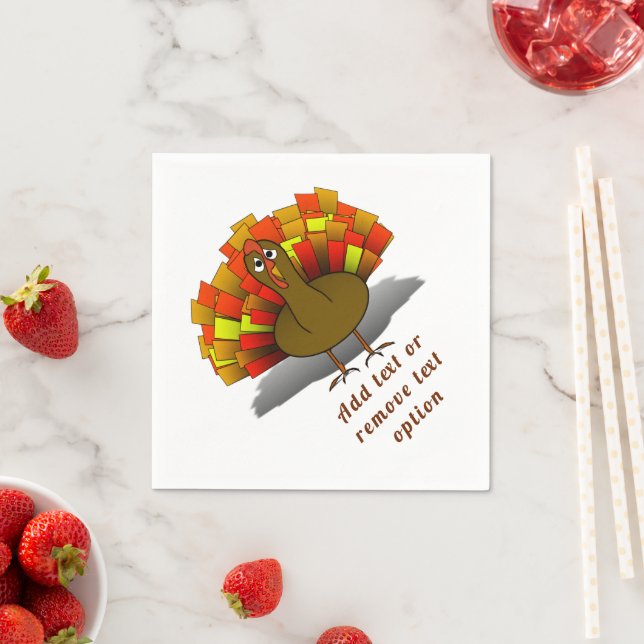 Worried Turkey Thanksgiving  Napkin (Insitu)