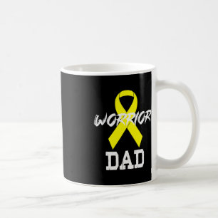 Worrior DAD - Gold Ribbon Support Childhood cancer Coffee Mug
