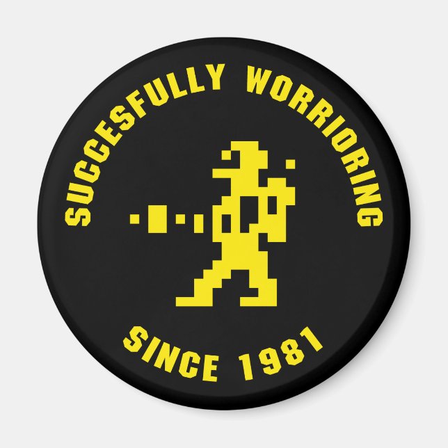 Worrior magnet - yellow (Front)