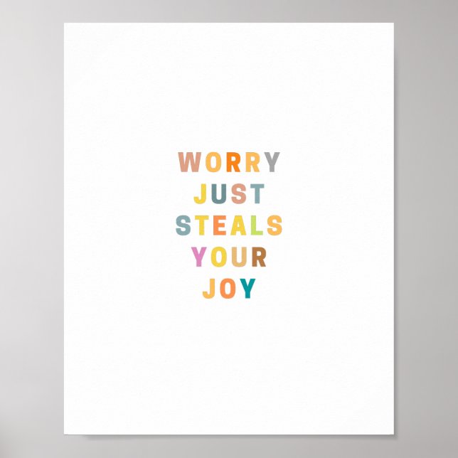 WORRY JUST STEALS YOUR JOY | Religious  Poster (Front)