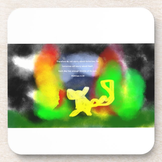 worry less  coaster (Front)