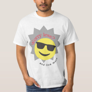 Worry less emoji t-shirts design 