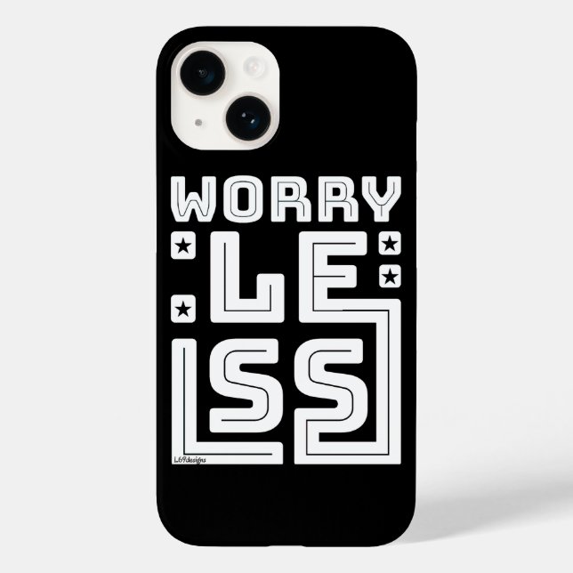 WORRY LESS motivational and inspirational        Case-Mate iPhone Case (Back)