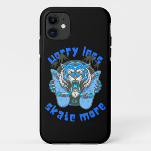 WORRY LESS SKATE MORE tiger edition iPhone 11 Case