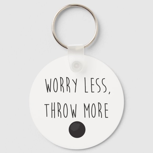 Worry Less, Throw More- Shot Put Throw Keychain (Front)