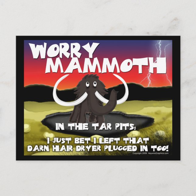 Worry Mammoth Postcards (Front)