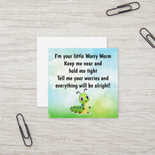 Worry Worm Poem Card Insert