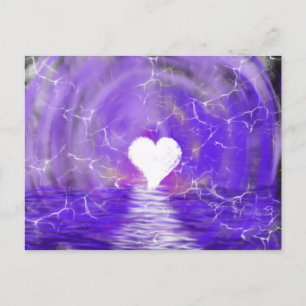 Worship Art White Heart Purple River 7th Oct 17 HC Postcard