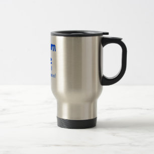 worship me blue travel mug