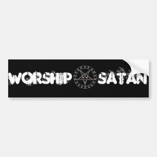 Worship Satan Bumper Sticker