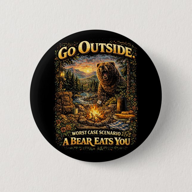 Worst Case Wilderness 6 Cm Round Badge (Front)