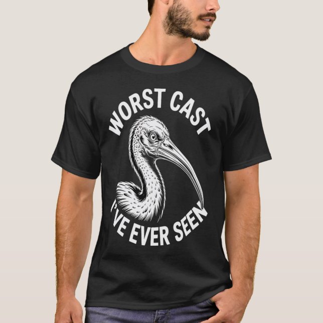 Worst Cast Bin Chicken Fishing Design T-Shirt (Front)