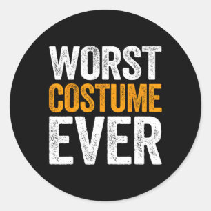 Worst Costume Ever Halloween Costume Classic Round Sticker