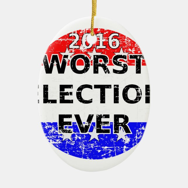 Worst Election Ever Ceramic Tree Decoration (Front)