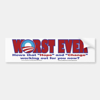 WORST-EVER BUMPER STICKER