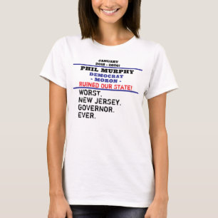 Worst NJ Governor Ever Phil Murphy T-Shirt
