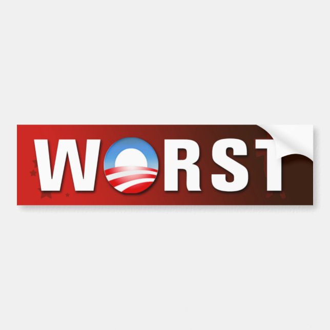 Worst President Bumper Sticker (Front)