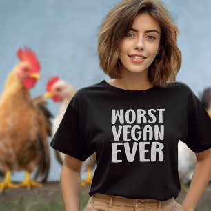 Worst Vegan Ever, Black and White Activism  T-Shirt