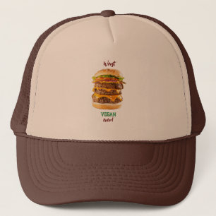 Worst Vegan - Vegan-Anti vegan-Bad vegan-Eat Meat- Trucker Hat