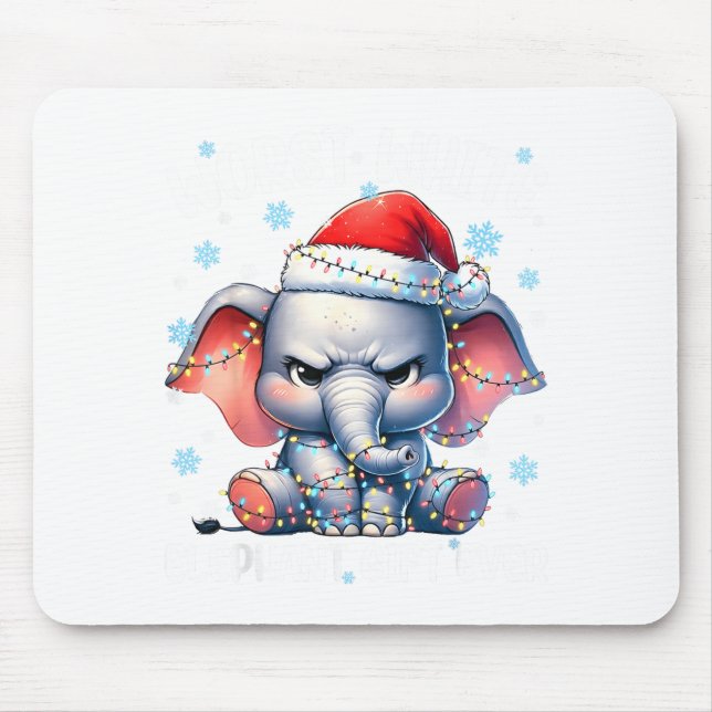 Worst White Elephant Ever Christmas Xmas Under 15  Mouse Mat (Front)
