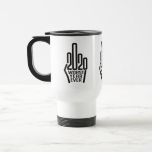 Worst Year Ever Flipping Off 2020 Design Travel Mug