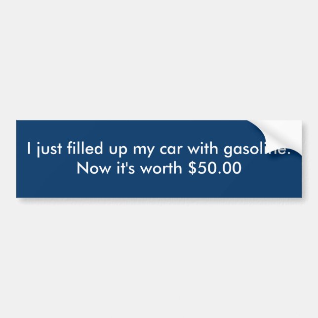 Worth $50.00 bumper sticker (Front)