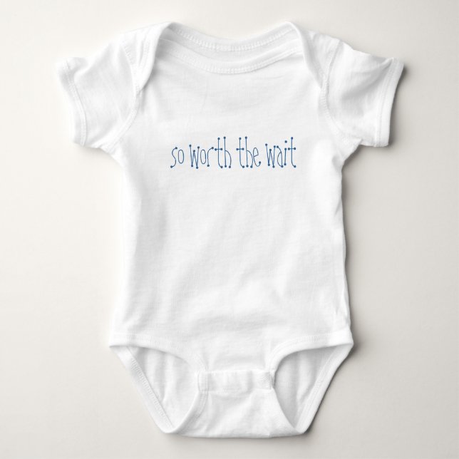 Worth the wait baby bodysuit (Front)