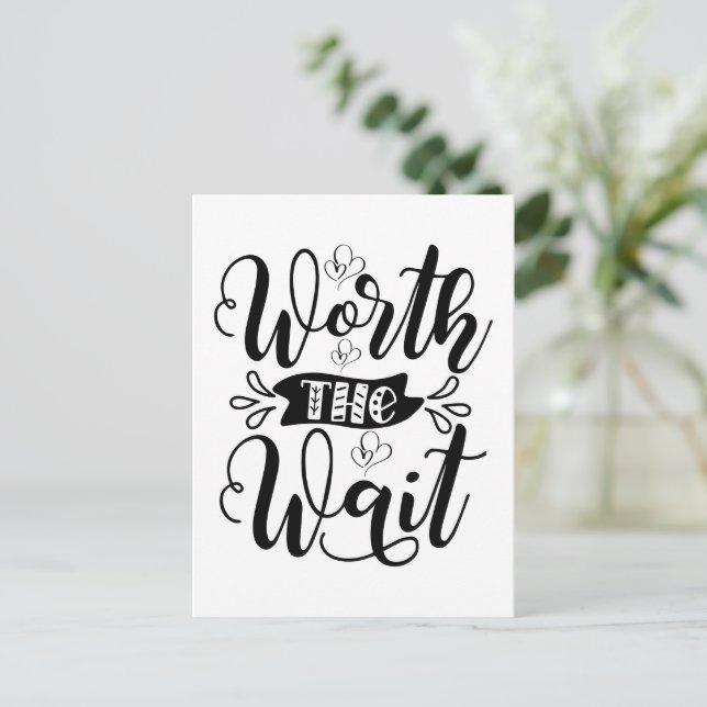 Worth the Wait Bodysuit, worth the wait Postcard (Standing Front)